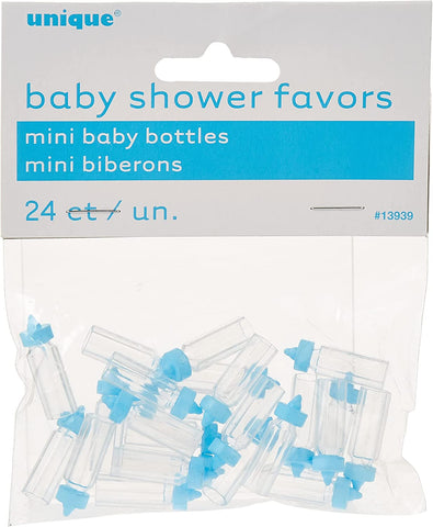 Blue Mini Baby Bottle Shower Decorations