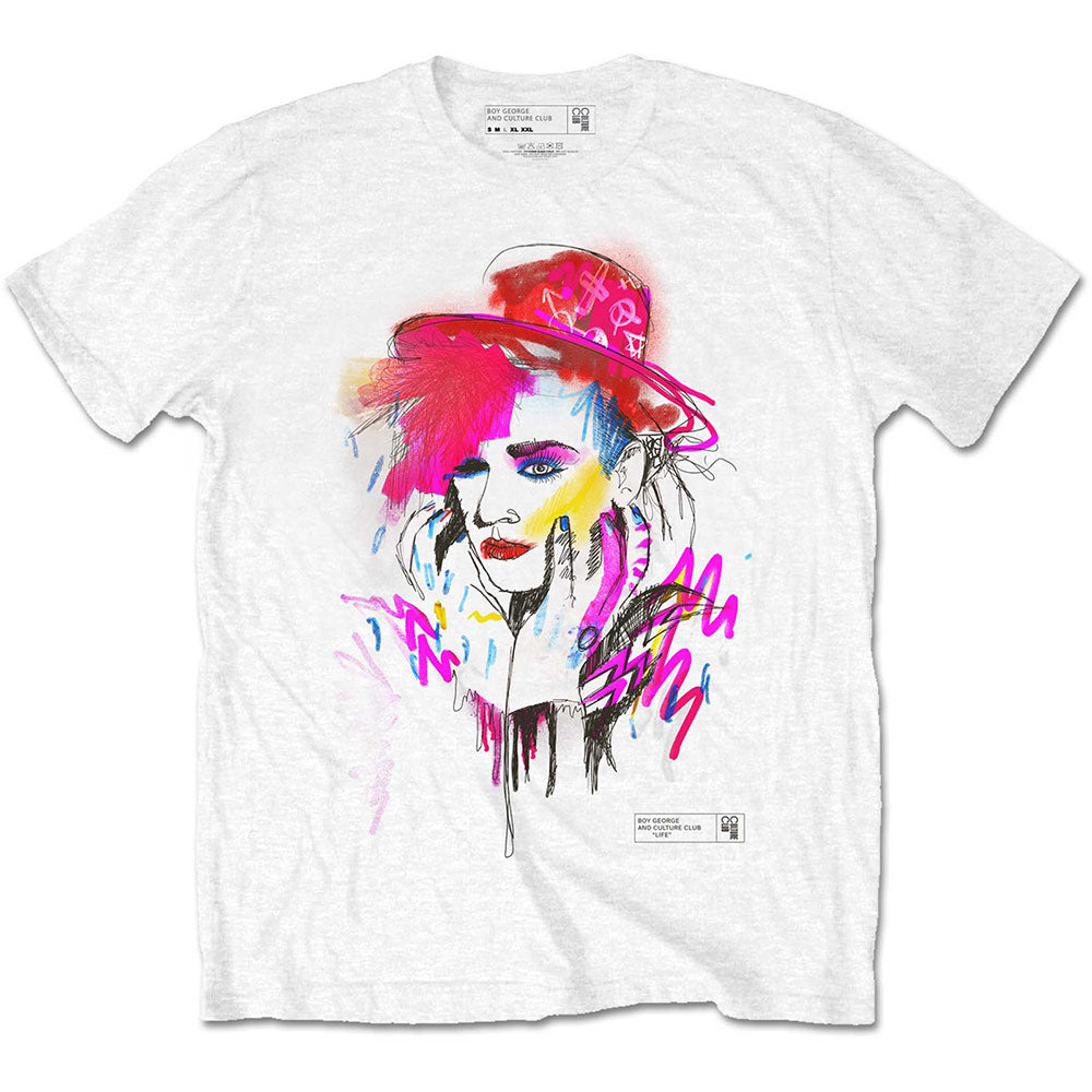 Unisex Boy George & Culture Club Drawn Portrait T-Shirt