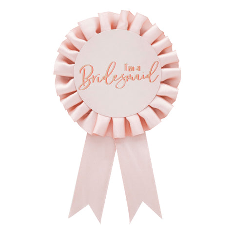 Blush Pink Bridesmaid Rosette