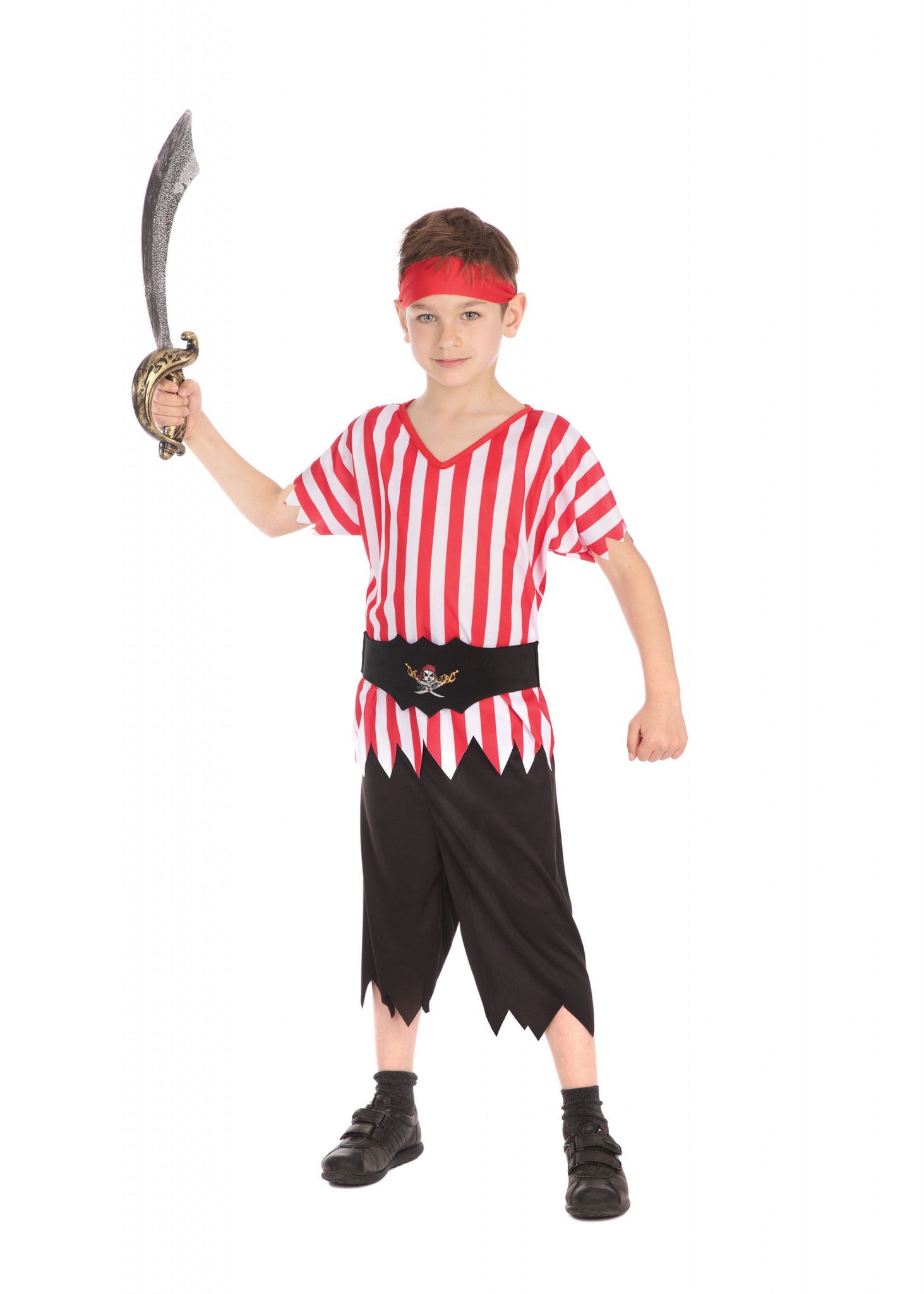 Striped Pirate Boy Costume