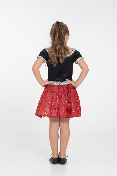 Red Sequin Poodle Dress Costume