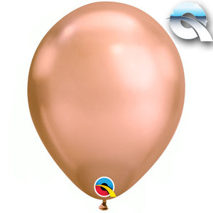 Chrome Rose Gold Latex Balloons