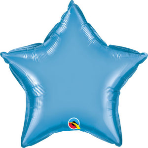 20" Chrome Blue Star Foil Balloon