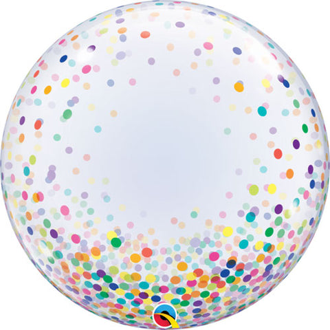 24 Inch Colourful Confetti Dots Deco Bubble Balloon