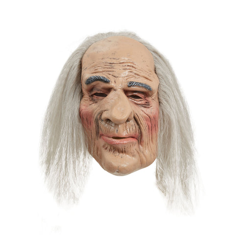 Creepy Old Man Mask with Long Hair