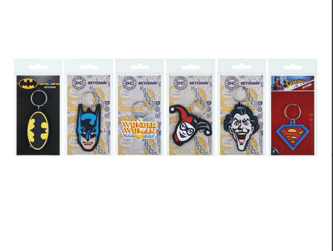 DC Comics Rubber Keyrings