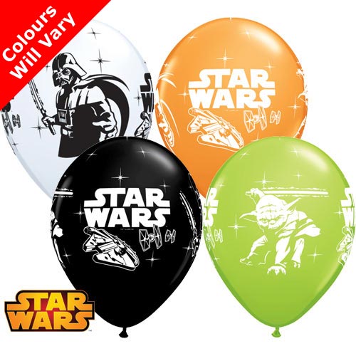 Darth Vader & Yoda Star Wars Latex Balloons (6pk)