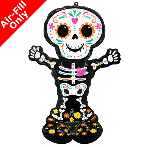52 Inch Day of the Dead Skeleton Airloonz Balloon Decoration