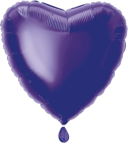 18 Inch Deep Purple Heart Foil Balloon