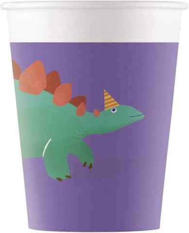 Dinosaur 200ml Paper Cups (8pk)