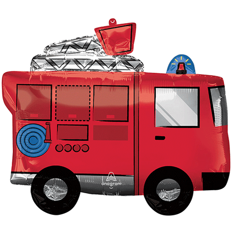 22 Inch Fire Engine Supershape Foil Balloon