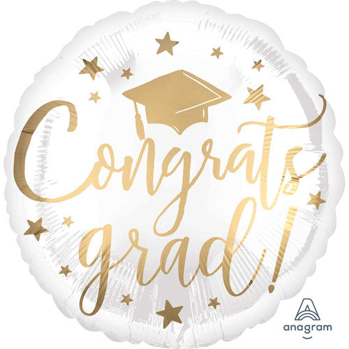 18 Inch Congrats Grad Script Foil Balloon
