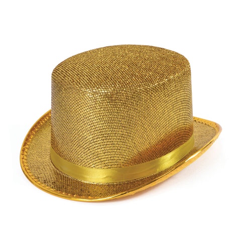 Gold Lurex Top Hat