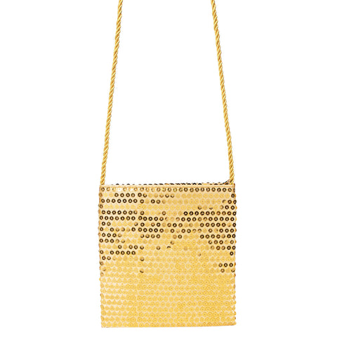 Gold Sequin Flapper Handbag