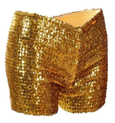 Gold Sequinned Shorts
