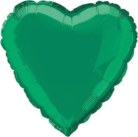 18 Inch Green Heart Foil Balloon