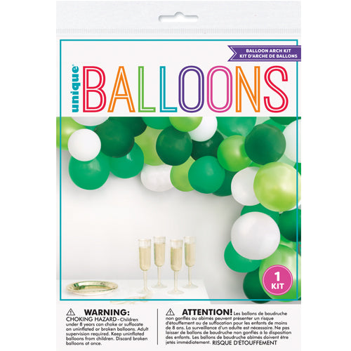 Green & White DIY Balloon Garland Arch Kit