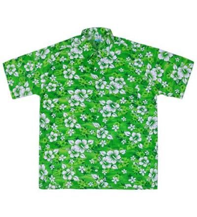 Budget Hibiscus Green Hawaiian Shirt