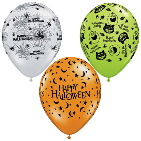 Halloween Assorted Latex Balloons
