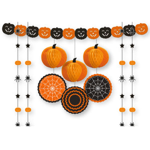 Orange & Black Halloween Decor Kit