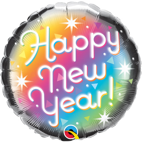 18 Inch New Year Prismatic Foil Balloon