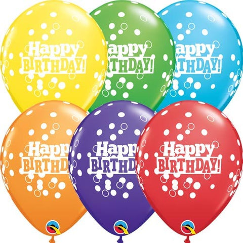Birthday Confetti Dots Latex Balloons