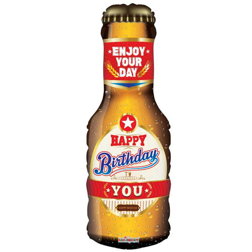36 Inch Happy Birthday Beer Foil Balloon
