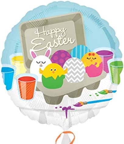 18 Inch Happy Easter Egg Carton Foil Balloon