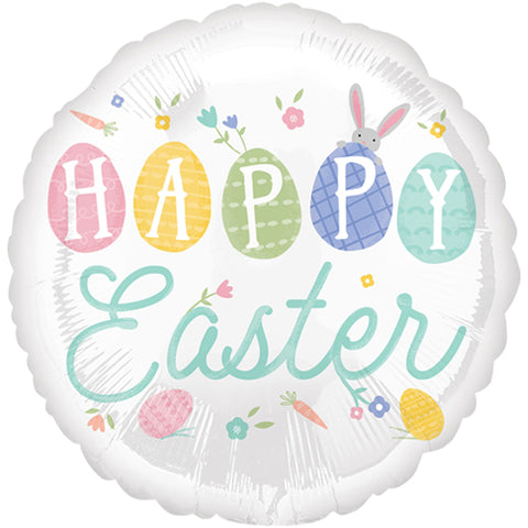 18 Inch Happy Easter Pastels Foil Balloon