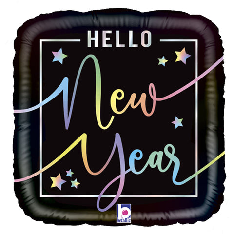 18 Inch Hello New Year Opal Foil Balloon