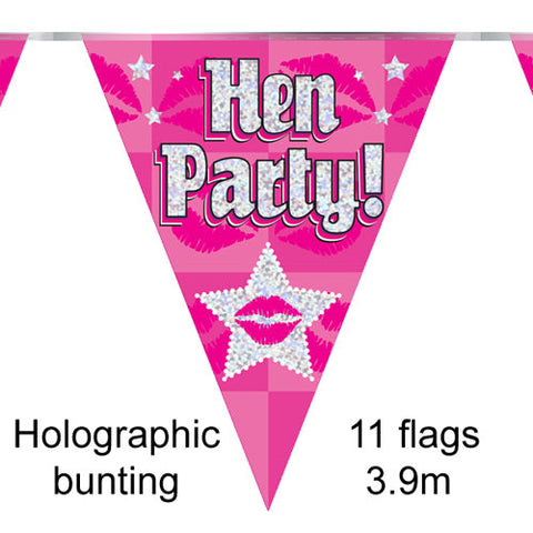 Hen Party Pink Foil Bunting