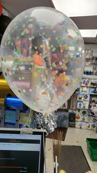 Multicoloured Confetti Latex Balloons (6pk)