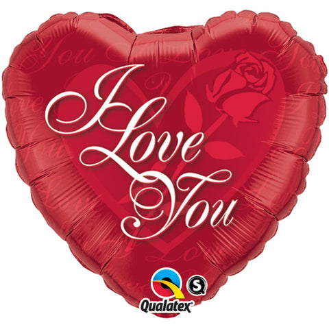 18 inch Love You Rose Foil Balloon