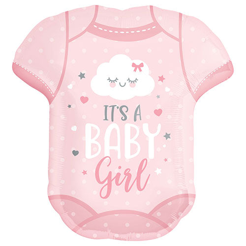 24 inch It's a Girl Onesie Supershape Balloon