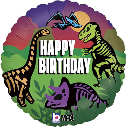 18 Inch Jurassic Happy Birthday Foil Balloon