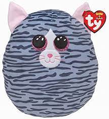 10 Inch Kiki Grey Cat Squish-a-Boo