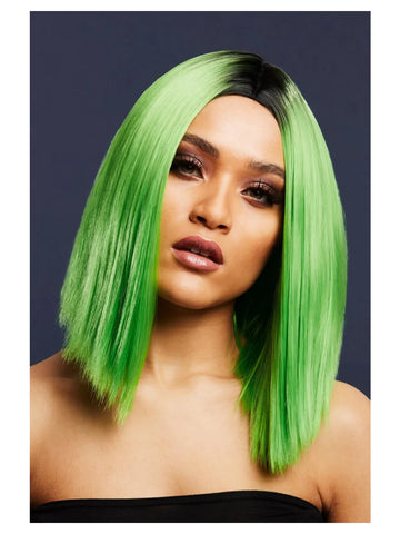 Fever Kylie Two-Tone Lime Green Wig