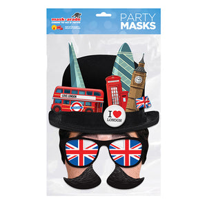 London Bowler Hat Tourist Card Half Face Mask