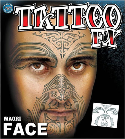 Maori Face Temporary Tattoo