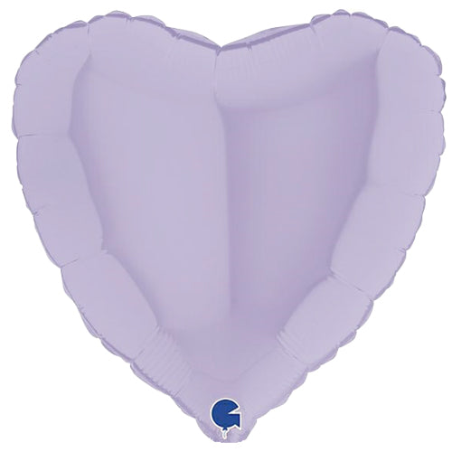 18 Inch Matte Lilac Heart Foil Balloon