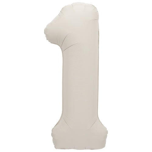 34 Inch Matte Nude Number 1 Foil Balloon