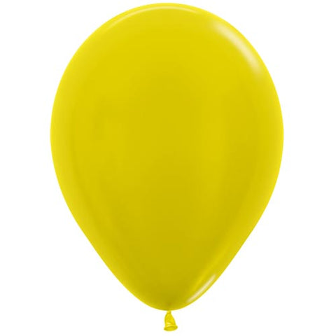 Metallic Yellow Latex Balloons