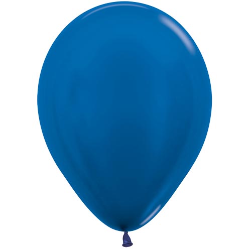 Metallic Blue Latex Balloons
