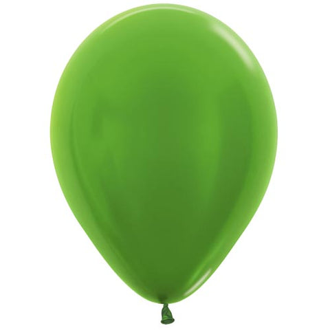 Metallic Lime Green Latex Balloons