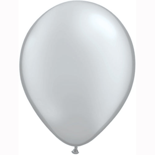 Metallic Silver Latex Balloons