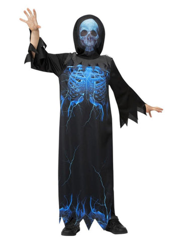 Child's Midnight Skeleton Reaper Costume