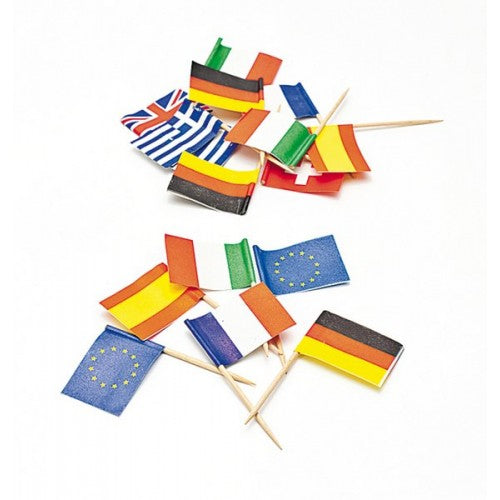 Mini European Flag Picks (144pk)