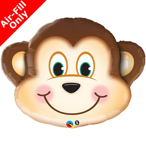 Mischievous Monkey Foil Balloon on Stick