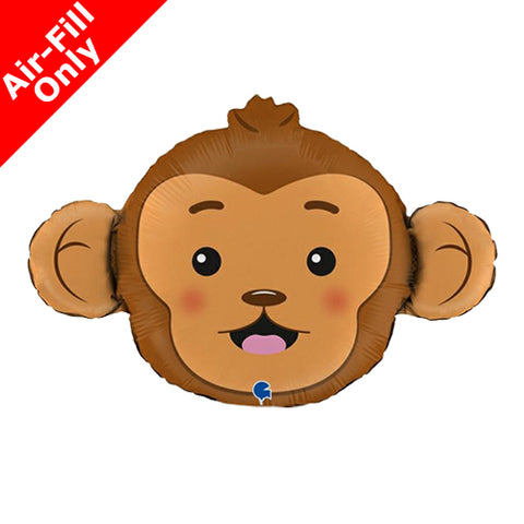 Monkey Head Balloon on Stick