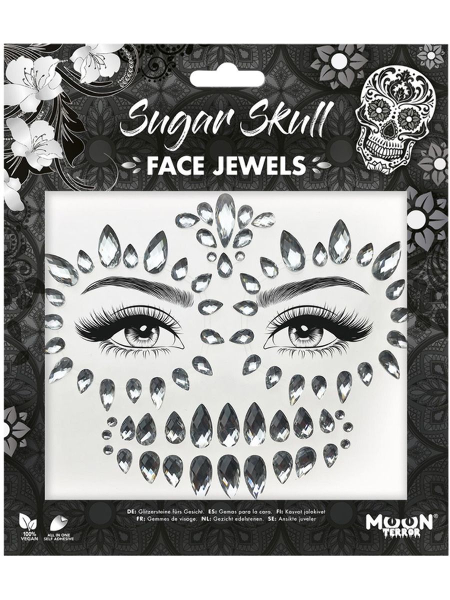 Moon Terror Sugar Skull Face Gems